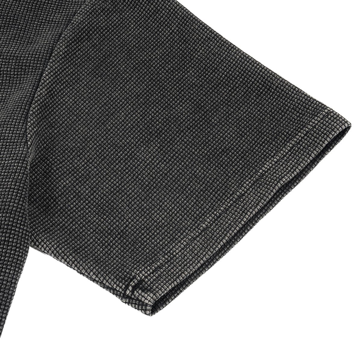 "BLACK CLOUDS" Waffle-Texture Washed Cropped Boxy T-Shirt(250GSM) (BACKORDER)