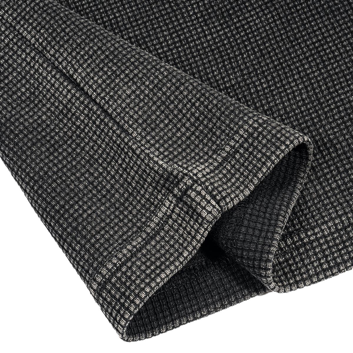 "BLACK CLOUDS" Waffle-Texture Washed Cropped Boxy T-Shirt(250GSM) (BACKORDER)